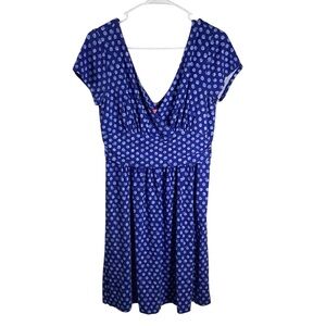 Lilly Pulitzer Purple and White Polka Dot V-Neck Dress